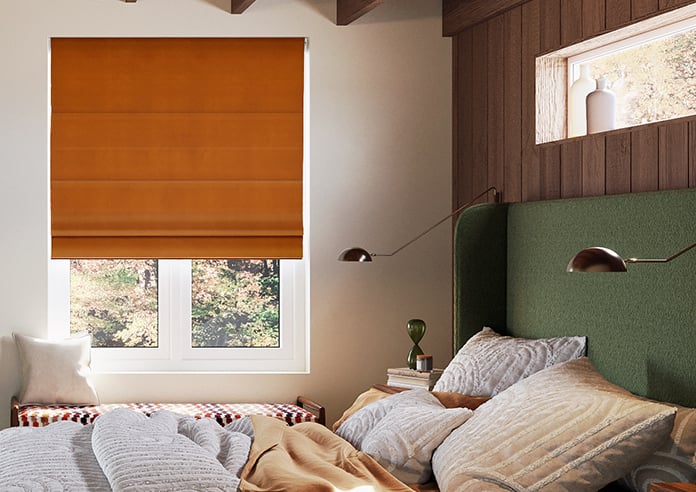 Ultra Luxe Velvet, Rust - Motorised Roman Blind - Image 3